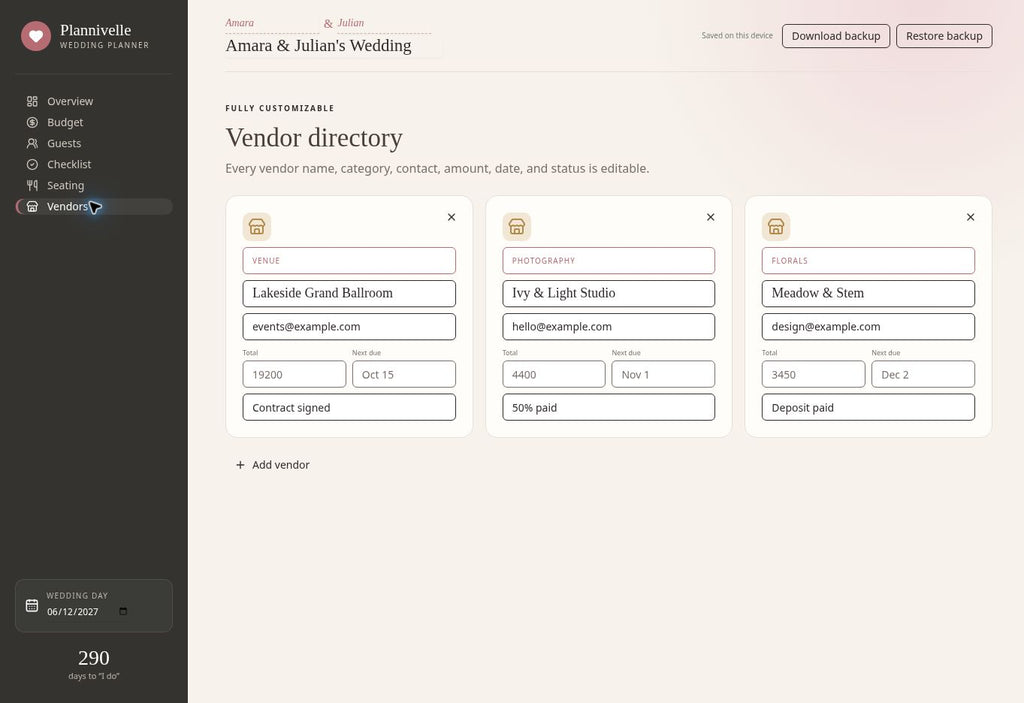 Plannivelle Wedding Planner