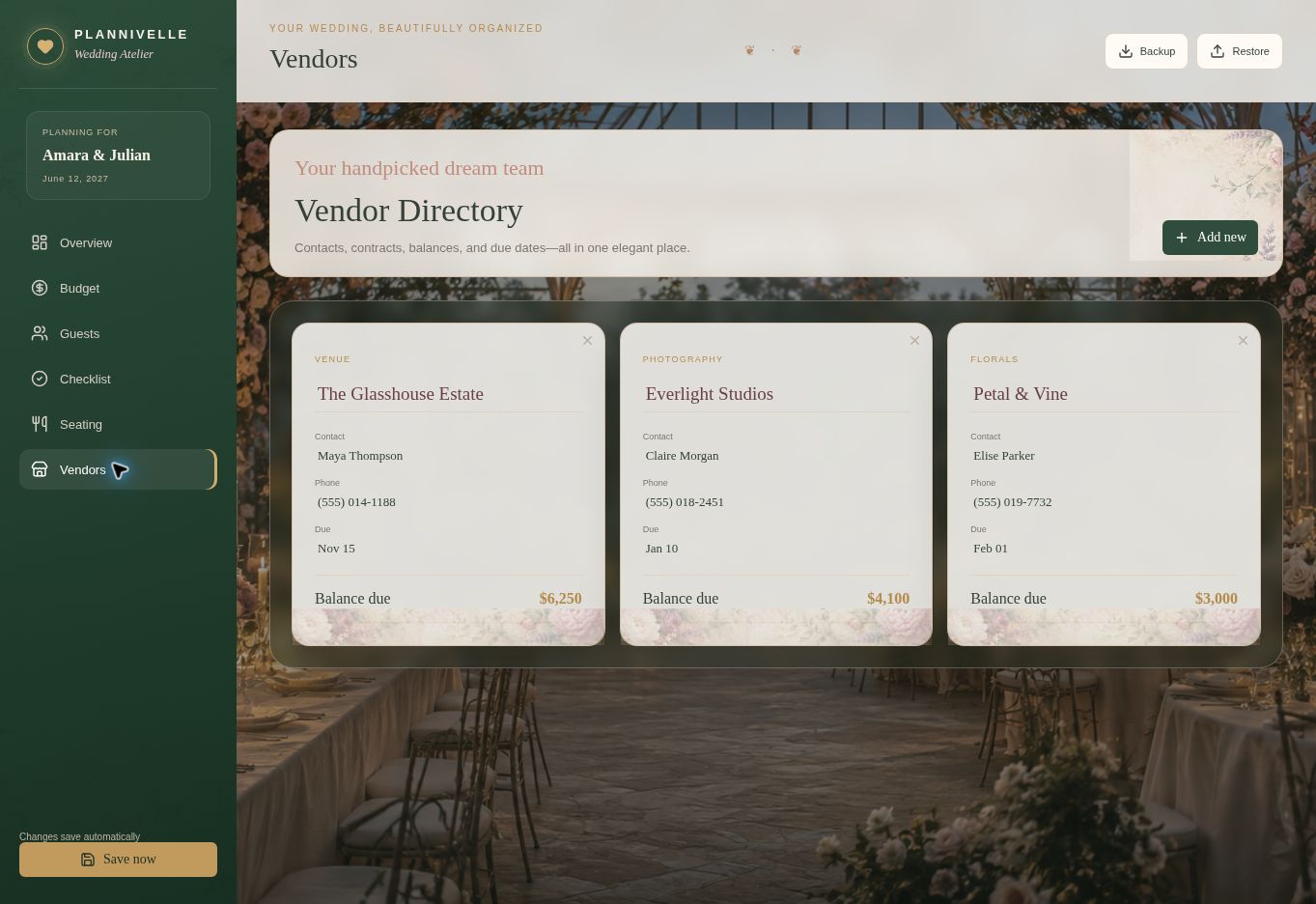 Enchanted Garden Wedding Planner