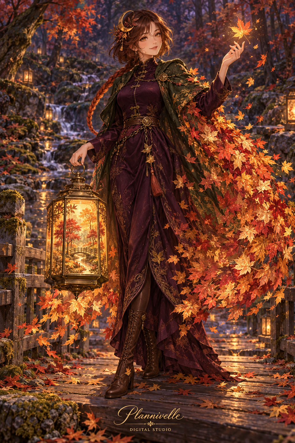 Autumn Lantern Witch