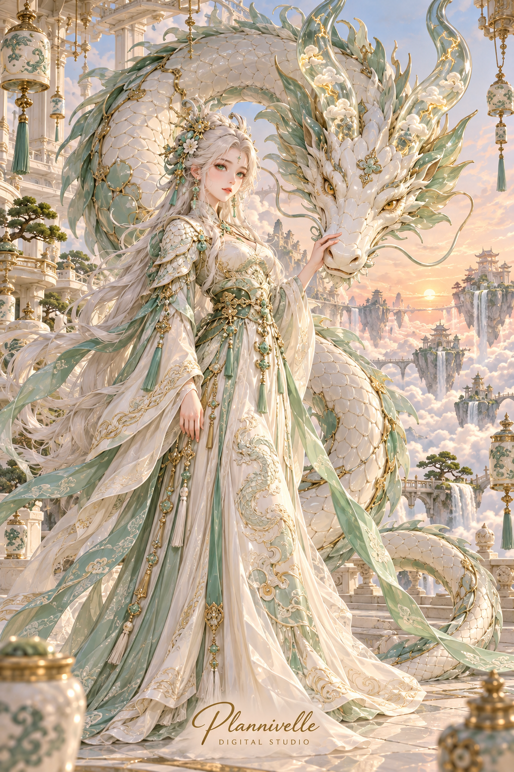 Porcelain Dragon Guardian