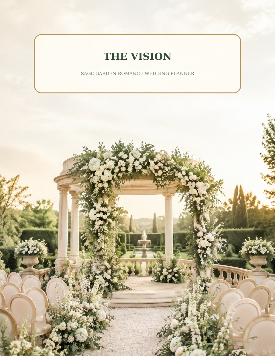 Planificateur de mariage Romance du jardin des Sages