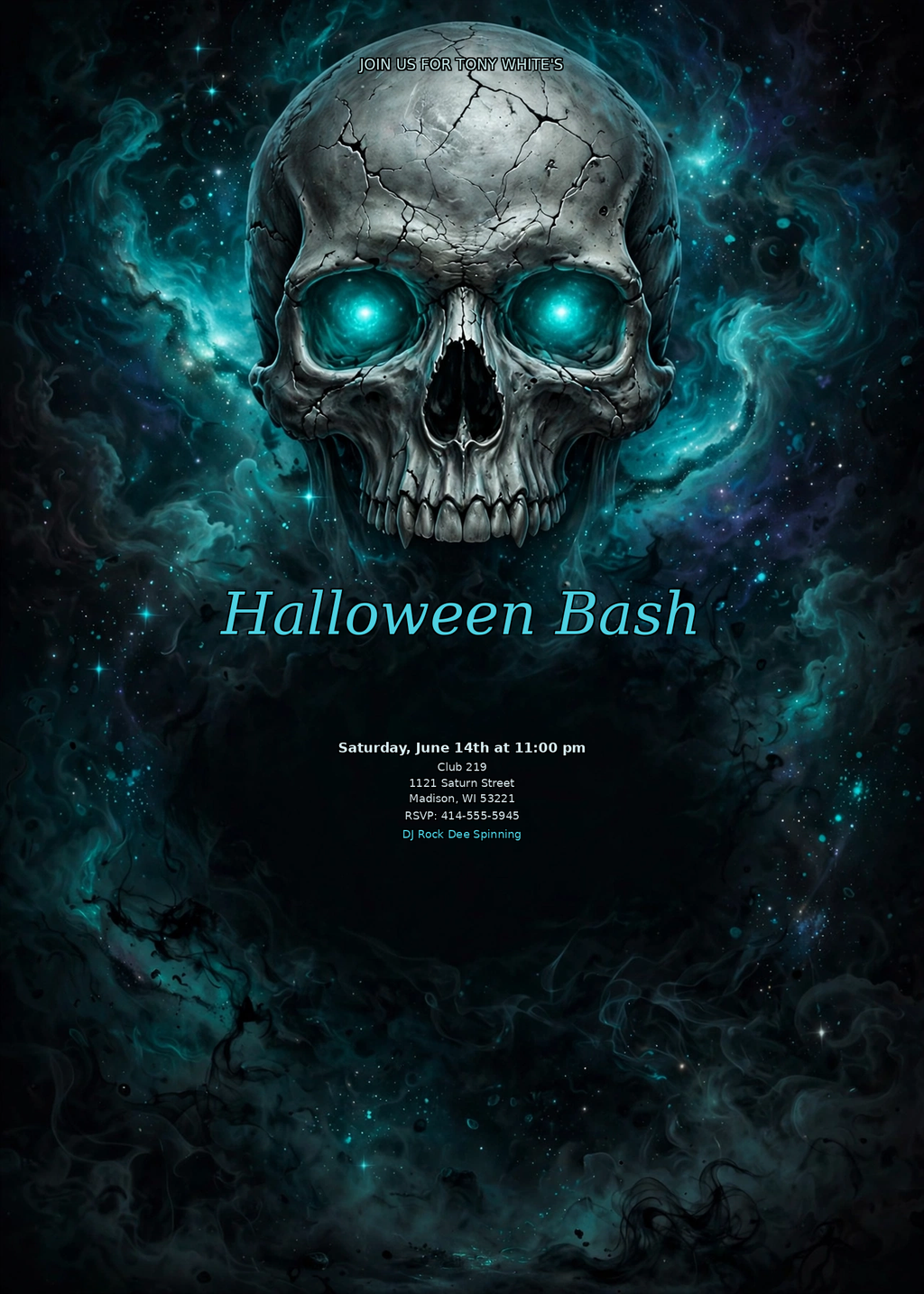Teal Skull