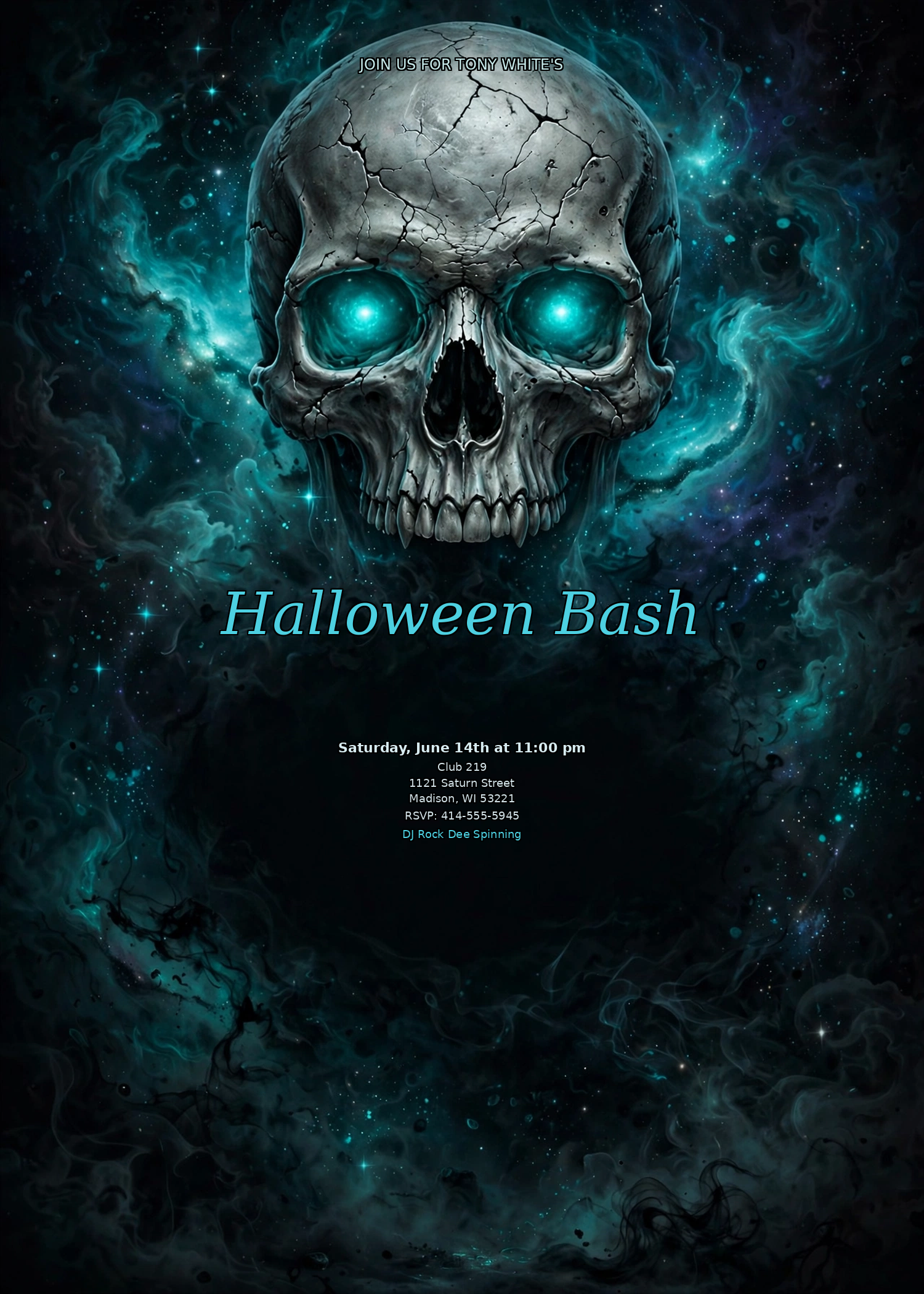 Teal Skull