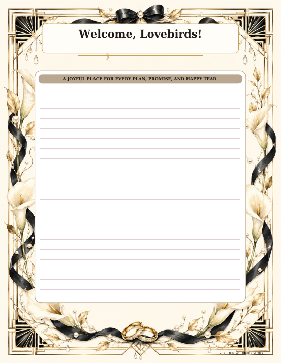 Planificateur de mariages Thème Champagne Minuit