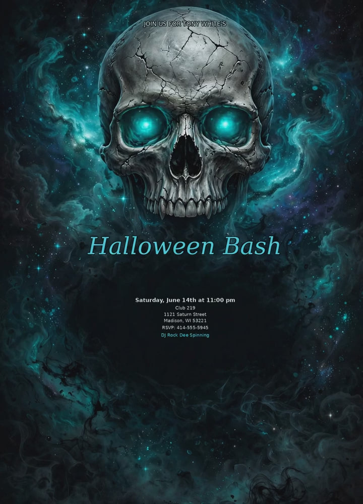 Teal Skull