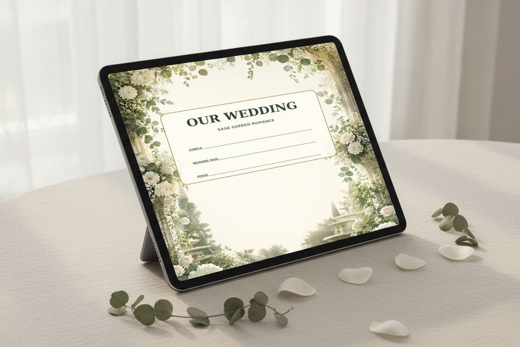 Planificateur de mariage Romance du jardin des Sages